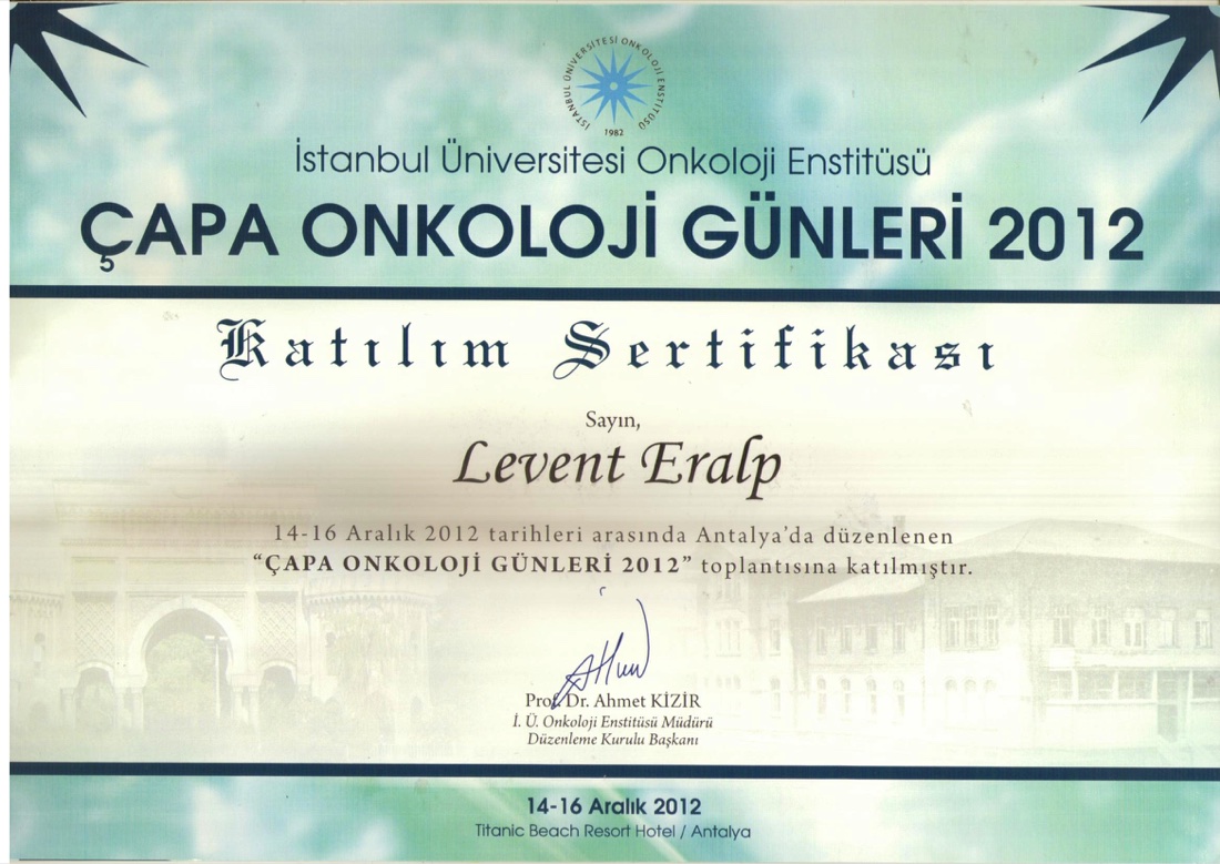 Çapa onkoloji günleri — ilk sayfa