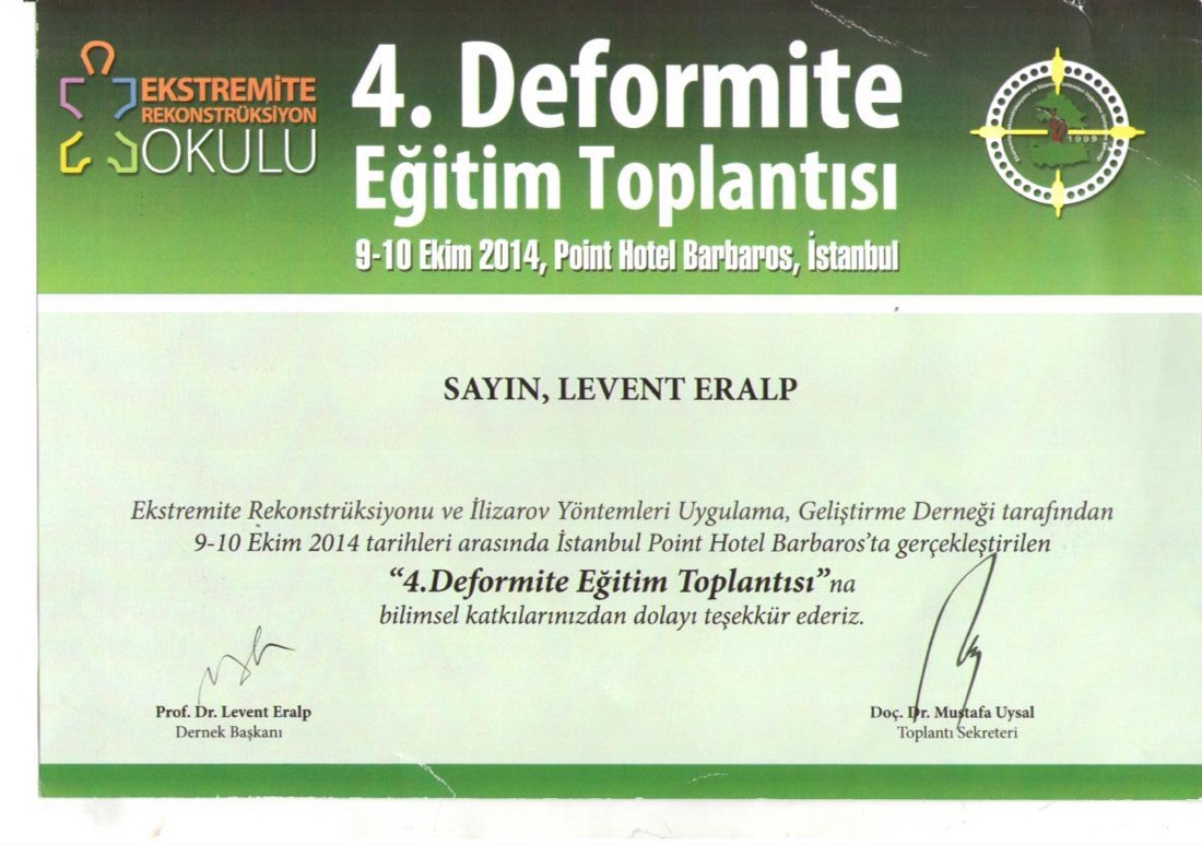 4. Deformite Toplantısı — ilk sayfa