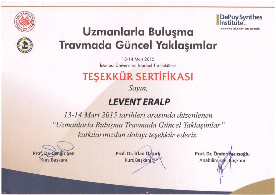 GÜNCEL TRAVMA 2015 — ilk sayfa
